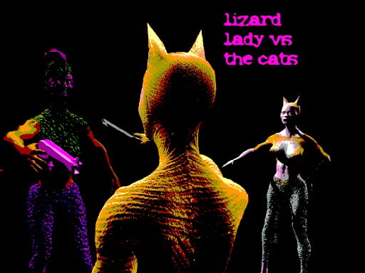 lizard-lady-vs-the-cats