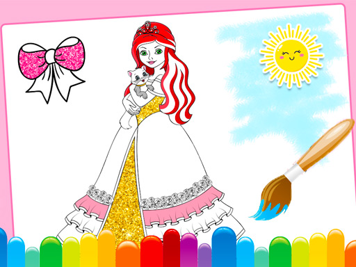 princess-coloring-glitter